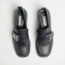 KARL LAGERFELD Mokassino II Leather Brooch Loafers - UK 3