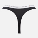 Tommy Hilfiger Logo-Jacquard Cotton-Blend Jersey Thong - XS