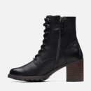 Clarks Clarkwell Heeled Leather Boots - UK 3