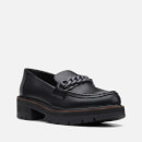Clarks Orianna Edge Chain Leather Loafers - UK 4