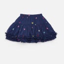 Joules Girls Lillian Star Print Ruffle Chiffon Skirt - 3 Years