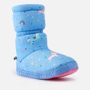 JoulesKids Padabout Jersey and Faux Fur Slipper Boots - XS