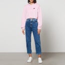 Tommy Jeans Cotton-Blend Velour Cropped Hoodie - XS