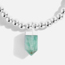 Joma Jewellery Women's Crystal A Little Aventurine Silver Bracelet - Silver