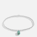 Joma Jewellery Women's Crystal A Little Aventurine Silver Bracelet - Silver