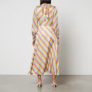 Olivia Rubin Nessie Printed Satin Midi Dress - UK 6