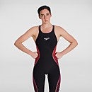 Fastskin LZR Pure Intent Schwimmanzug mit geschlossenem Rücken Schwarz/Rot für Damen
