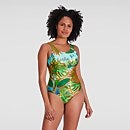 Women's Digital Placement U-Back Swimsuit Green/Blue