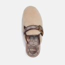 Coach Dylan Shearling, Jacquard and Leather Clogs - UK 3
