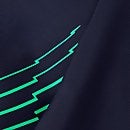 Aquashort con logo Medley para hombre, Azul/Verde