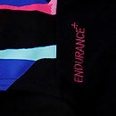Digital Placement Splashback Badeanzug Schwarz/Pink für Mädchen