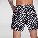 Men's Printed Leisure 14" Swim Shorts White/Red