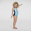 Digital Allover Badeanzug Lila/Blau für Kleinkinder (Mädchen)