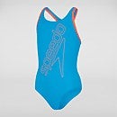 Girl's Boom Logo Placement Flyback Swimsuit Blue/Red