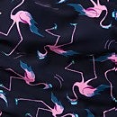 Flamingo Flare 5 cm Allover Badehose Blau/Pink für Herren