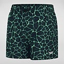 Boy's Printed 13" Swim Shorts Black/Green