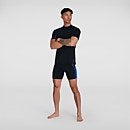 Camiseta de manga corta técnica para hombre, negro/azul