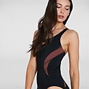 Women's Placement Muscleback Swimsuit Black/Red