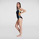 Women's Dive Thinstrap Muscleback Swimsuit Blue/Orange