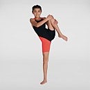 Fastskin Endurance+ Schwimmanzug mit offenem Rücken Schwarz/Rot für Mädchen