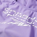 Women's Logo Deep U-Back Swimsuit Purple/White