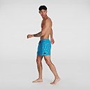 Men's Printed Leisure 14" Swim Shorts Blue/Yellow