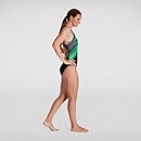 Women's Placement Digital Powerback Swimsuit Black/Green