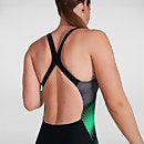 Women's Placement Digital Powerback Swimsuit Black/Green
