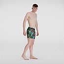 Pantaloncini da bagno Uomo da 14" con stampa digitale Verde/Rosso