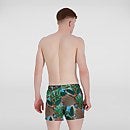 Men's Digital Printed Leisure 14" Swim Shorts Green/Red