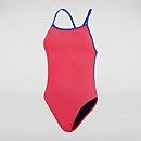 Women's Solid VBack Swimsuit Red/Blue