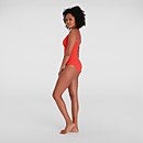 OpalGleam Formender Badeanzug Rot/Schwarz für Damen