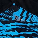 Men's Allover V-Cut Aquashort Black/Blue