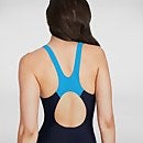 Women's Colourblock Splice Muscleback Swimsuit Blue/Orange