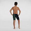 Digital Allover Schwimmhose mit V-Cut Schwarz/Grün für Jungen