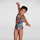 Girl's Digital Allover Medalist Swimsuit Black/Pink