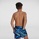 Boy's Printed 13" Swim Shorts Black/White