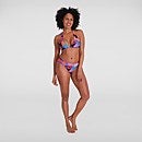 Bikini Femme Triangle bleu marine/rouge