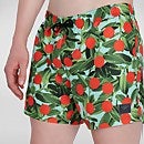 Men's Digital Printed Leisure 14" Swim Shorts Green/Orange