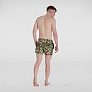 Pantaloncini da bagno Uomo da 14" con stampa digitale Verde/Arancione