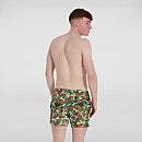 Pantaloncini da bagno Uomo da 14" con stampa digitale Verde/Arancione