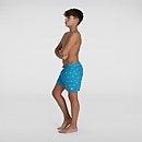 Boy's Printed 13" Swim Shorts Blue/Yellow