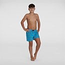 Boy's Printed 13" Swim Shorts Blue/Yellow