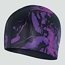 Adult Long Hair Printed Cap Black/Purple