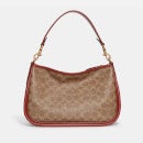 Coach Cary Monogram Coated-Canvas and Leather Shoulder Bag