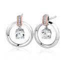 Shining Light White Topaz Drop Earrings