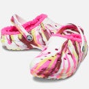Crocs Toddlers Classic Marbled Faux Sherpa Lined Clogs - UK 7 Toddler