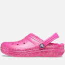 Crocs Kids' Glitter and Faux Sherpa Lined Rubber Clogs