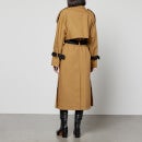 3.1 Phillip Lim Double-Breasted Belted Two-Tone Shell Trench Coat - M