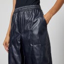 3.1 Phillip Lim Cropped Faux Leather Tapered Trousers - S